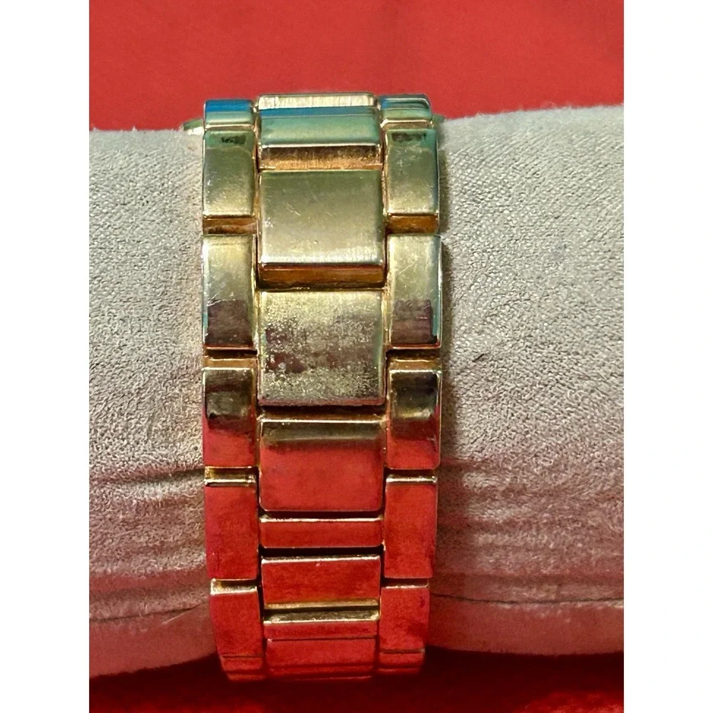 Gossip Day Date Crystal Accent Rose Gold Tone Watch New Battery